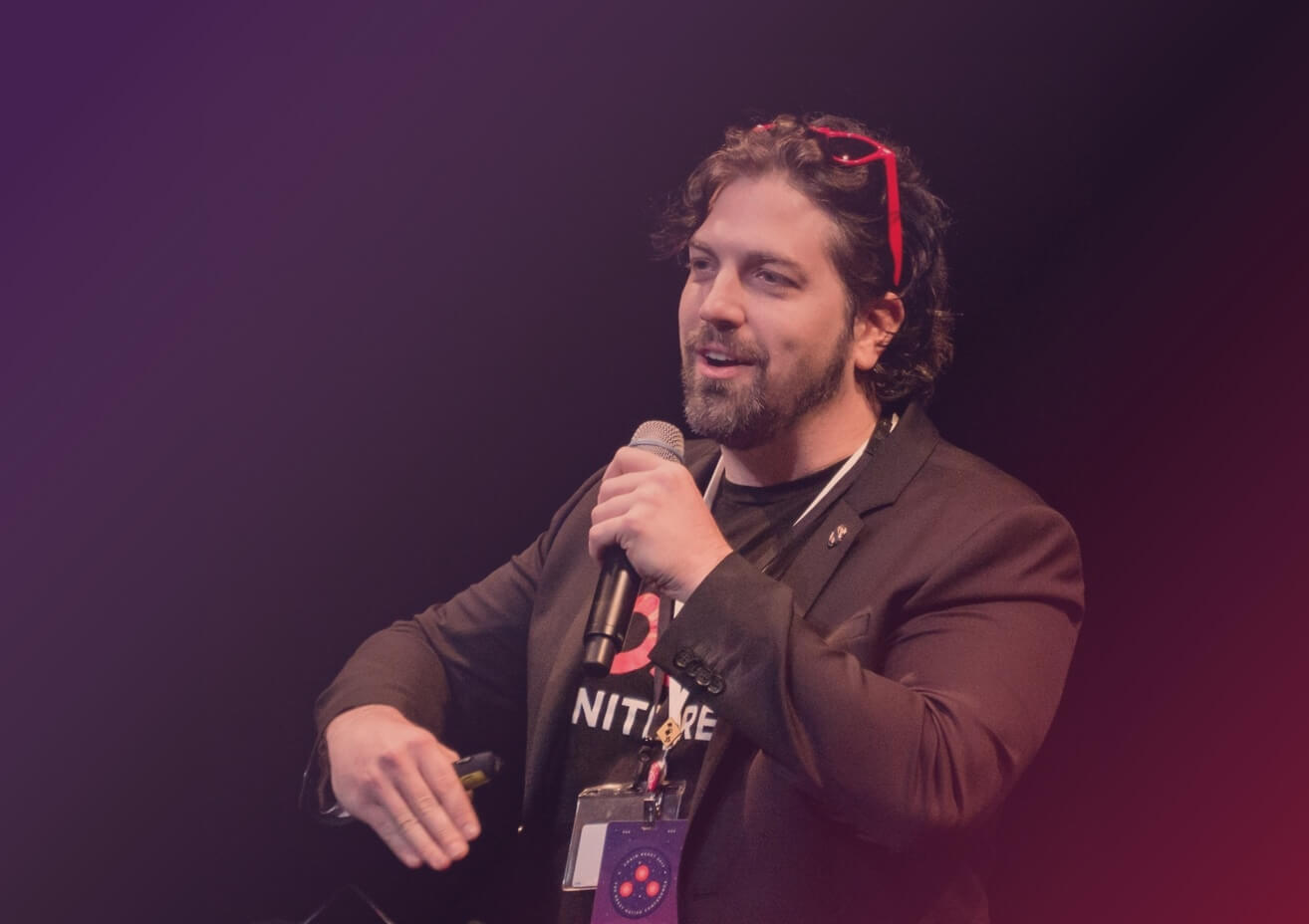 Gant speaking at a conference
