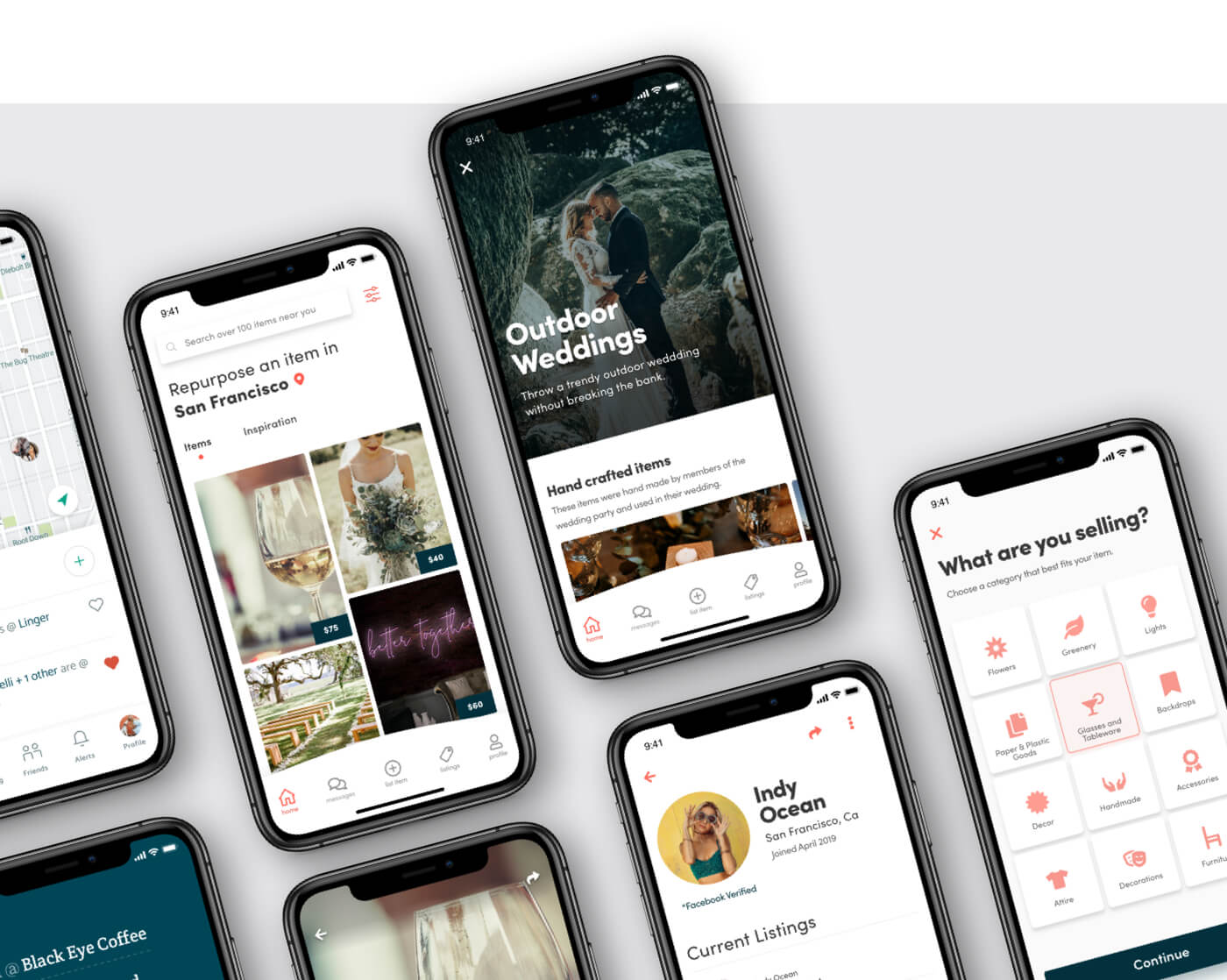 Device mockup of an app on the iPhone